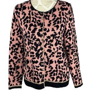 Vintage Skovhuus Denmark Knit Sweater Womens Med Long Sleeve Black Peach Gold